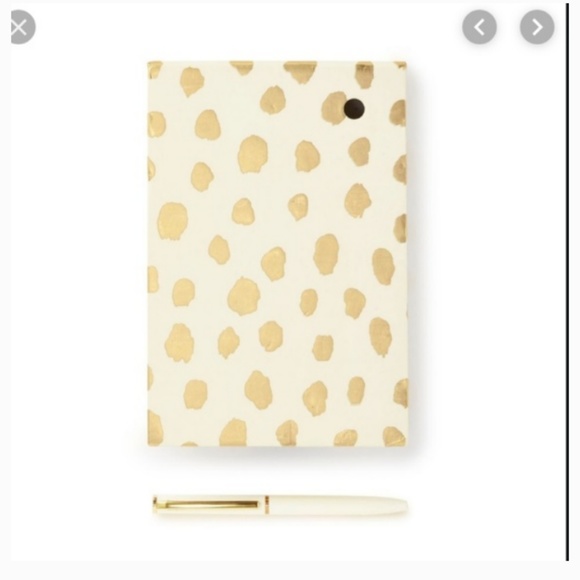 kate spade Gold Flamingo Dot Loose Note Holder Pen - Picture 3 of 4